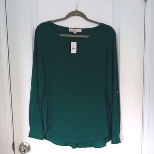 LOFT Green Blouse with Elegant Design